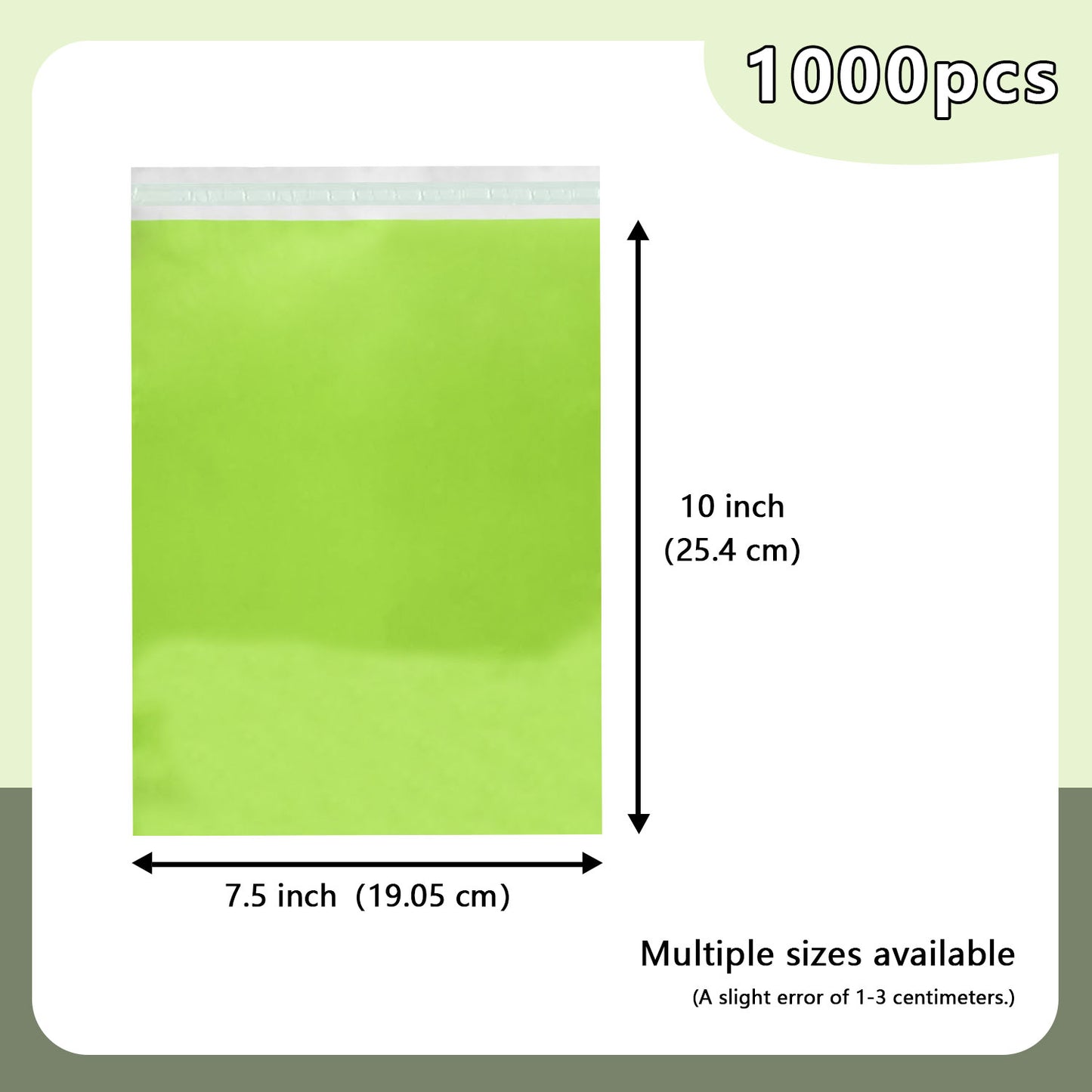 7.5 × 10 Colored Poly Mailer w/ Seal