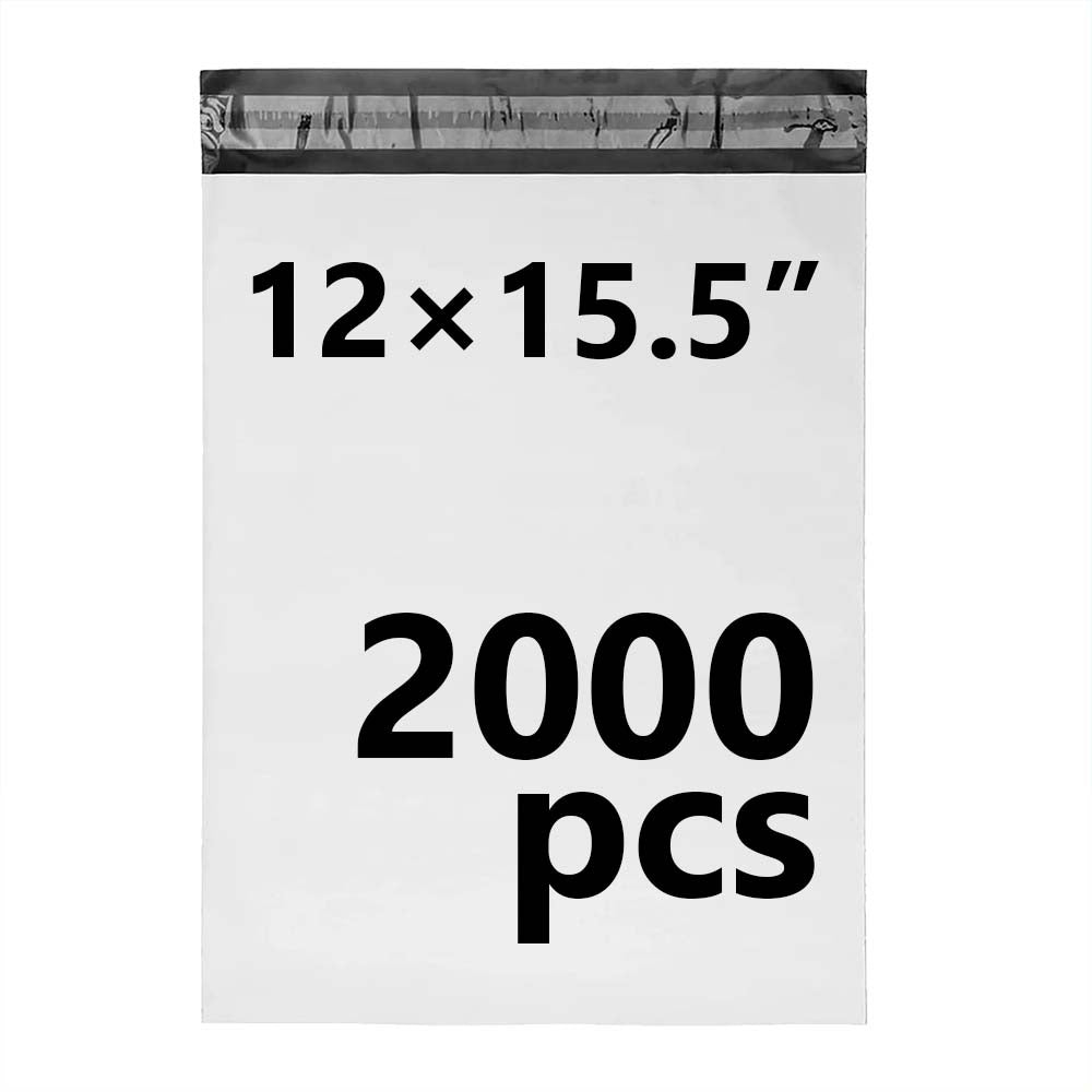 12 × 15.5 White Poly Mailer w/ Seal