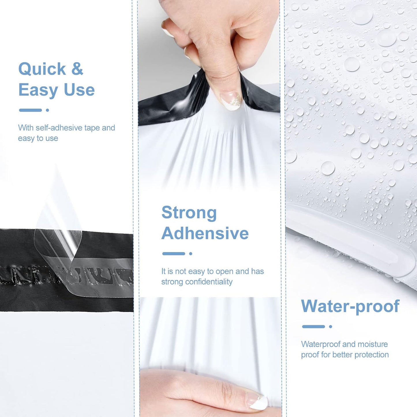24 × 24 White Poly Mailer w/ Seal