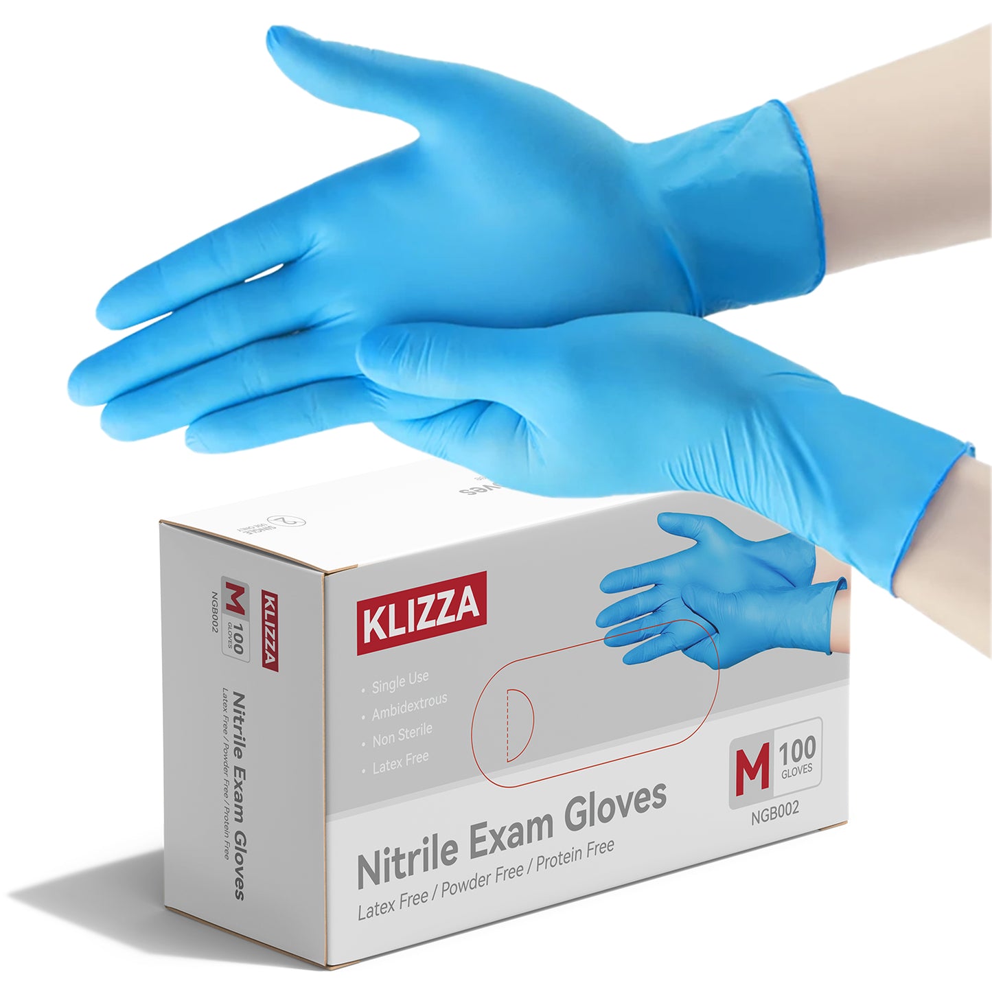 KLIZZA Blue Disposable Nitrile Gloves