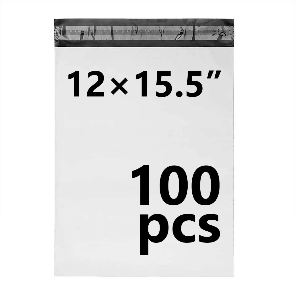 12 × 15.5 White Poly Mailer w/ Seal