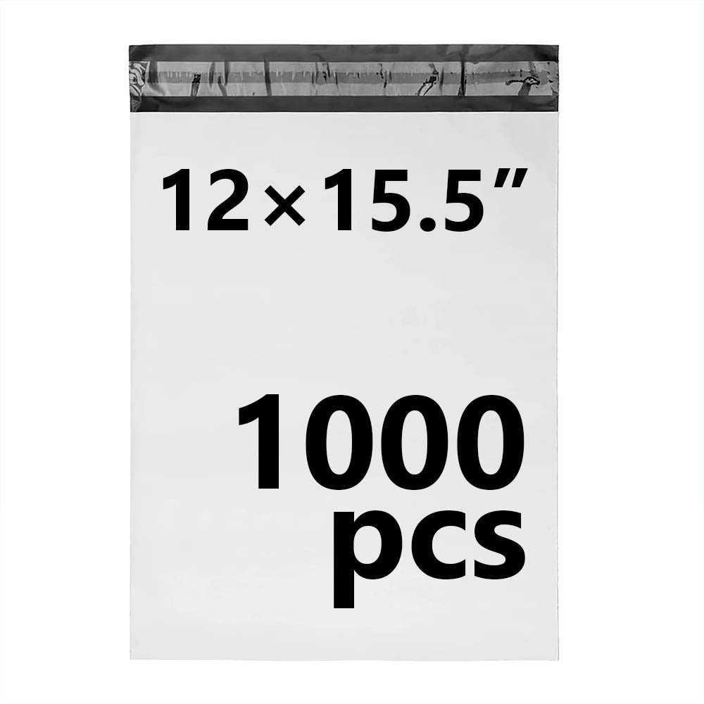 12 × 15.5 White Poly Mailer w/ Seal