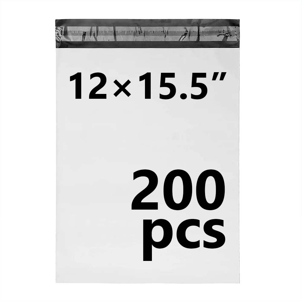 12 × 15.5 White Poly Mailer w/ Seal