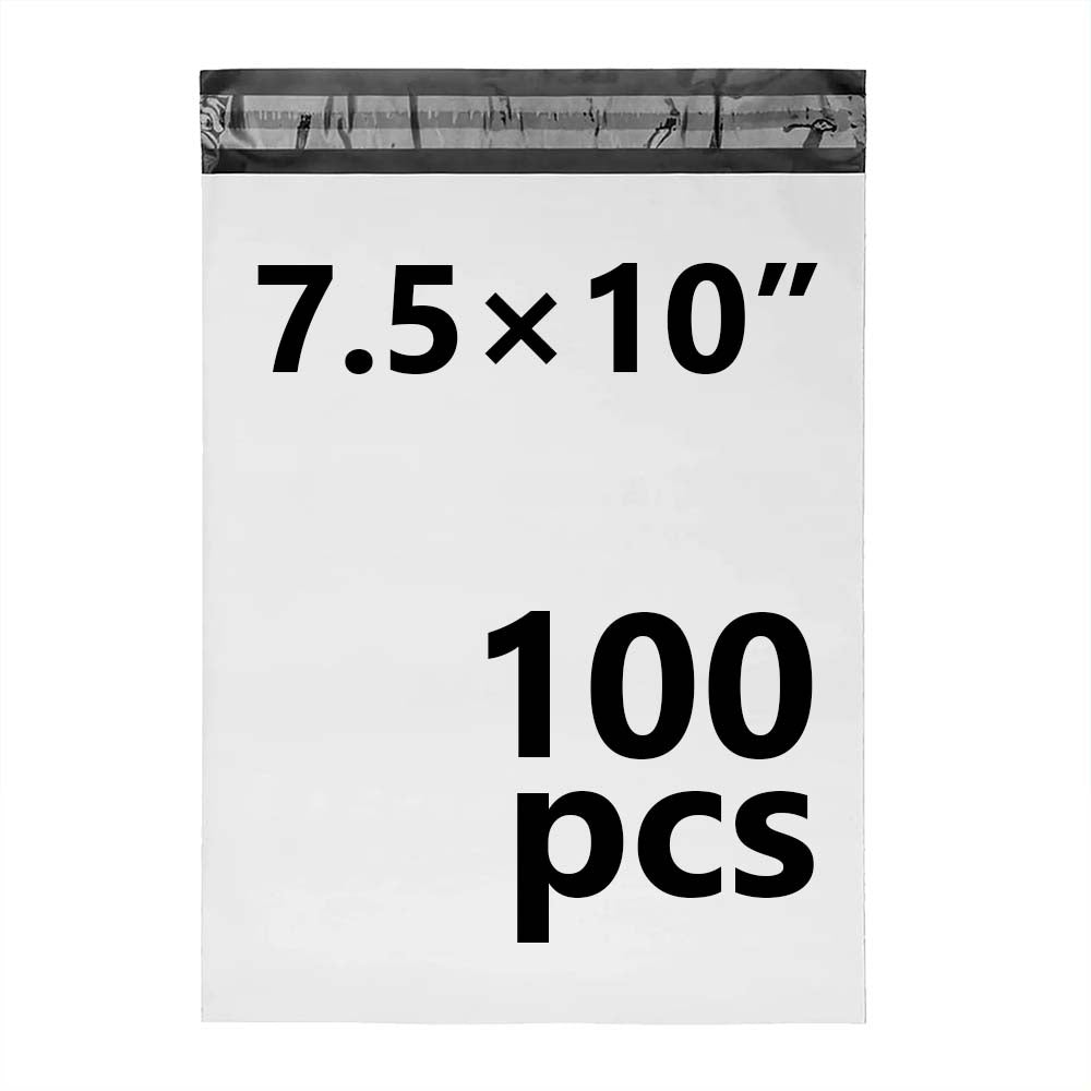7.5 × 10 White Poly Mailer w/ Seal