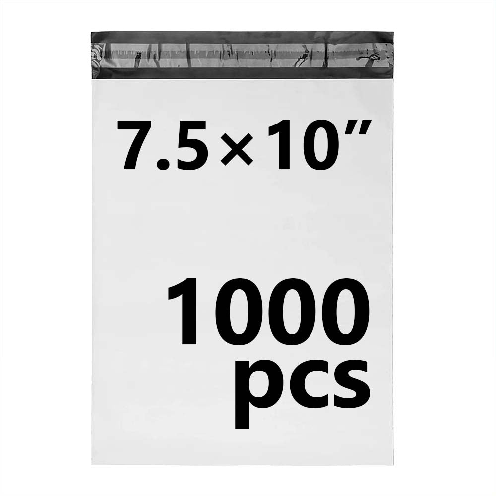 7.5 × 10 White Poly Mailer w/ Seal