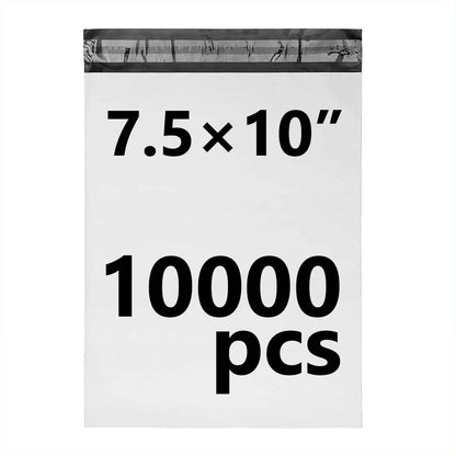 7.5 × 10 White Poly Mailer w/ Seal