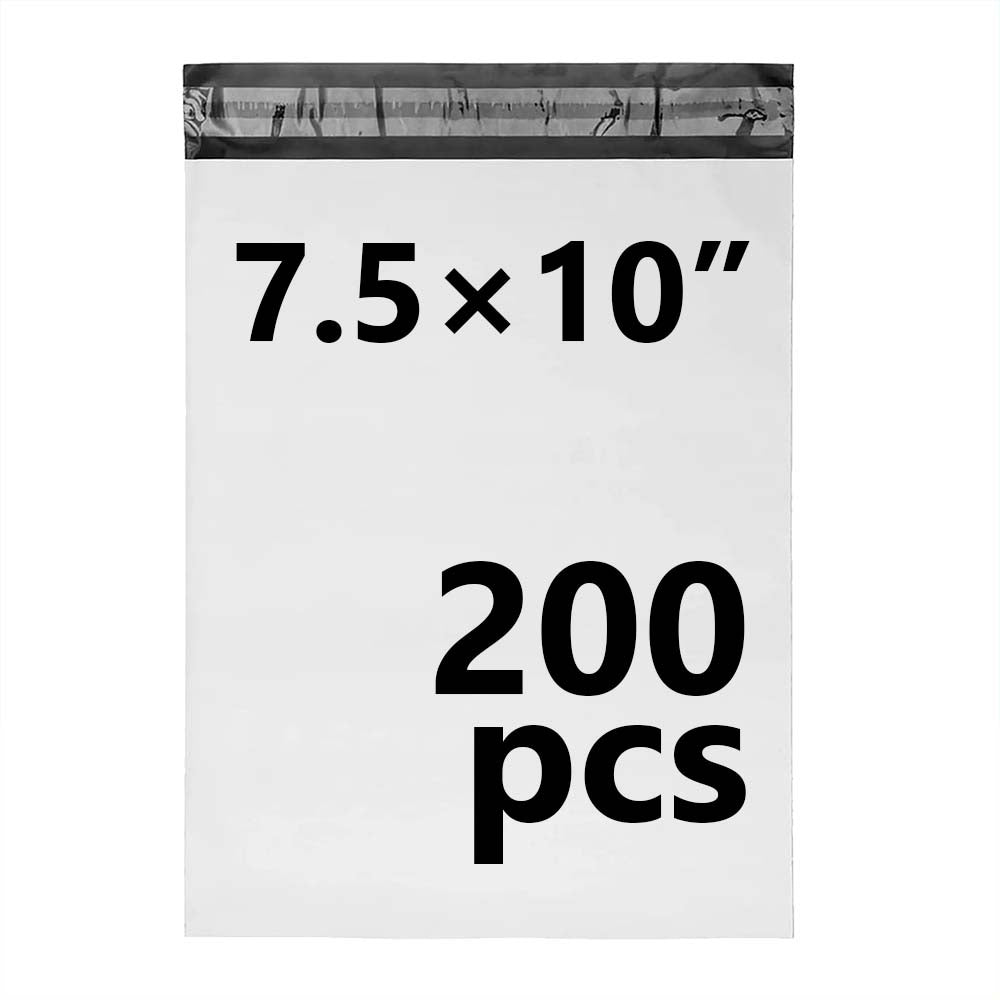 7.5 × 10 White Poly Mailer w/ Seal