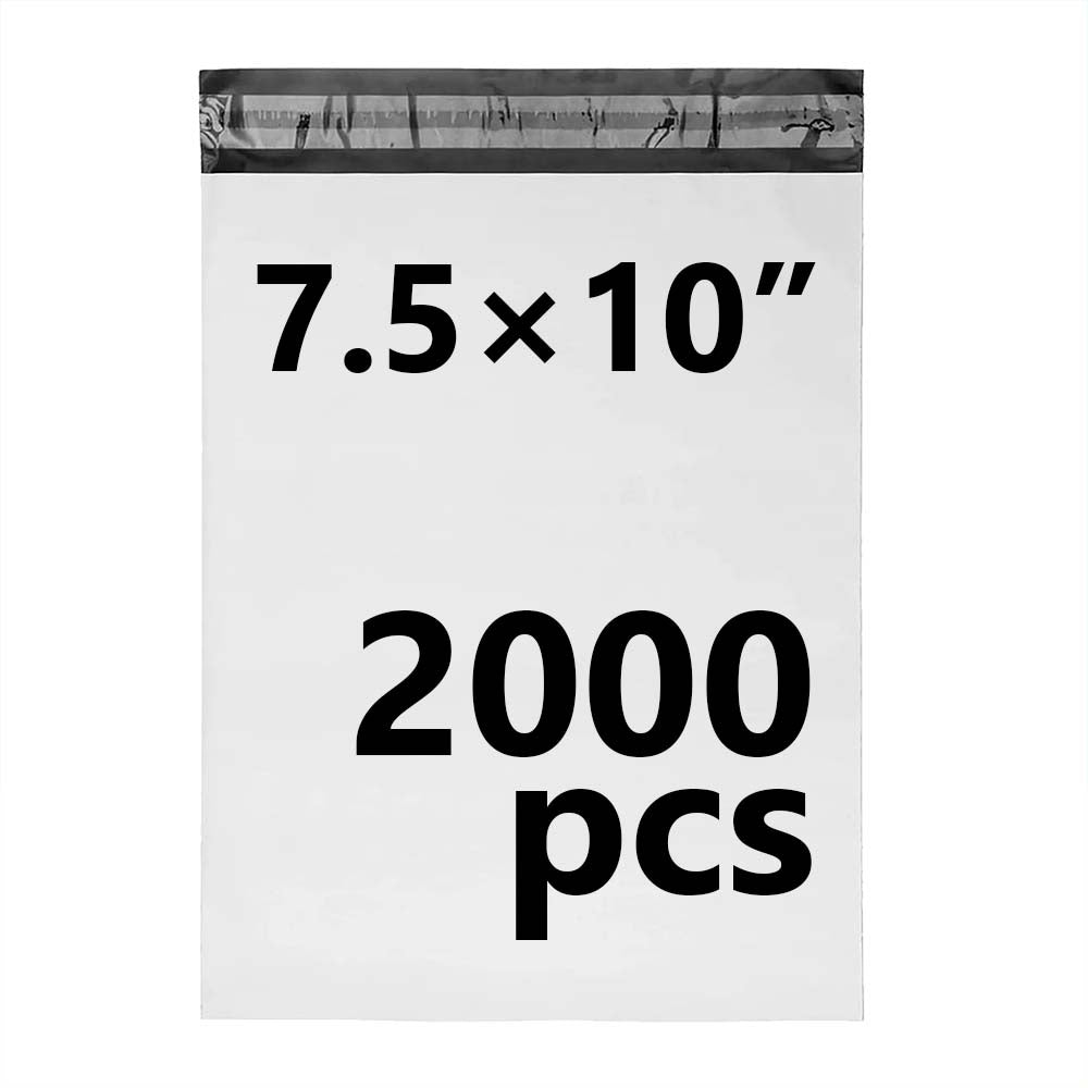 7.5 × 10 White Poly Mailer w/ Seal