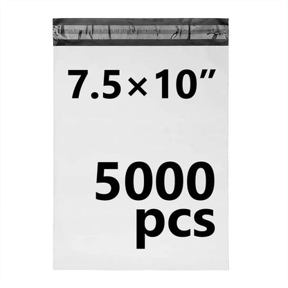 7.5 × 10 White Poly Mailer w/ Seal